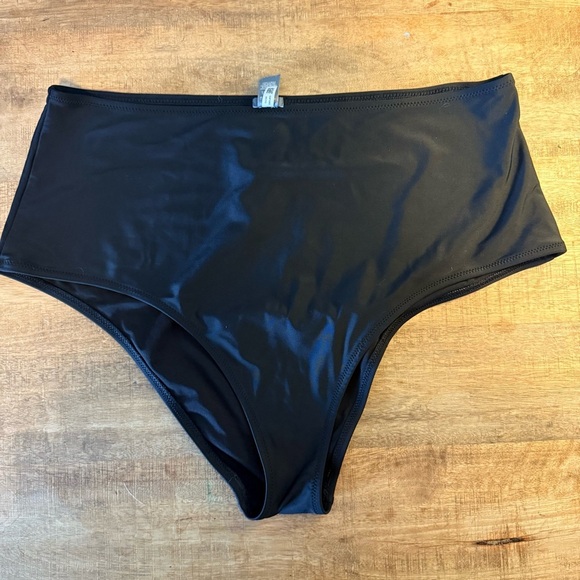 Aerie Black High-Waisted Bikini Bottoms - Picture 1 of 4